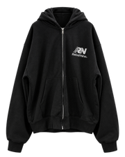'Logo' Lounge Zip-Up (Black)