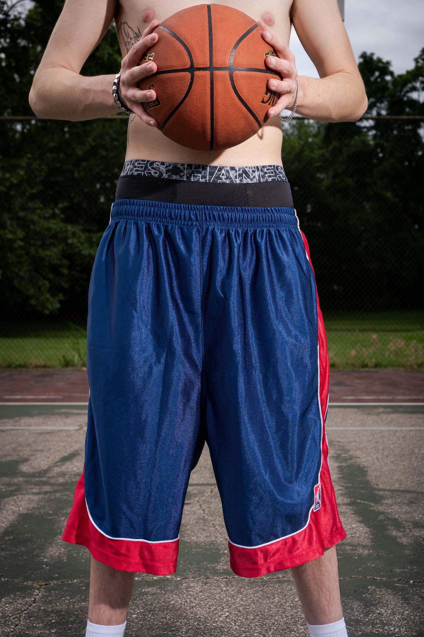 Basketball Jorts (Red/Blue)