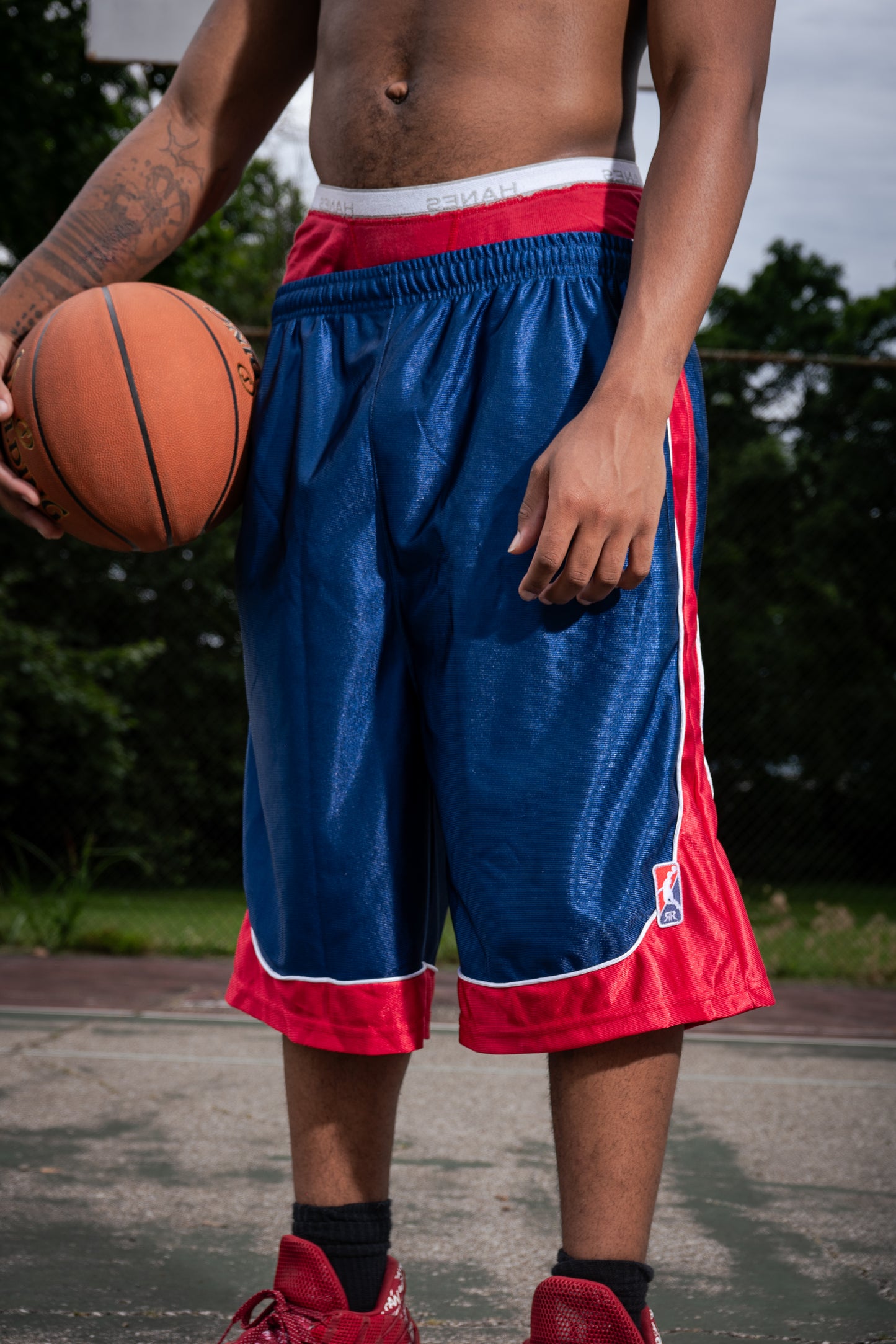 Basketball Jorts (Red/Blue)