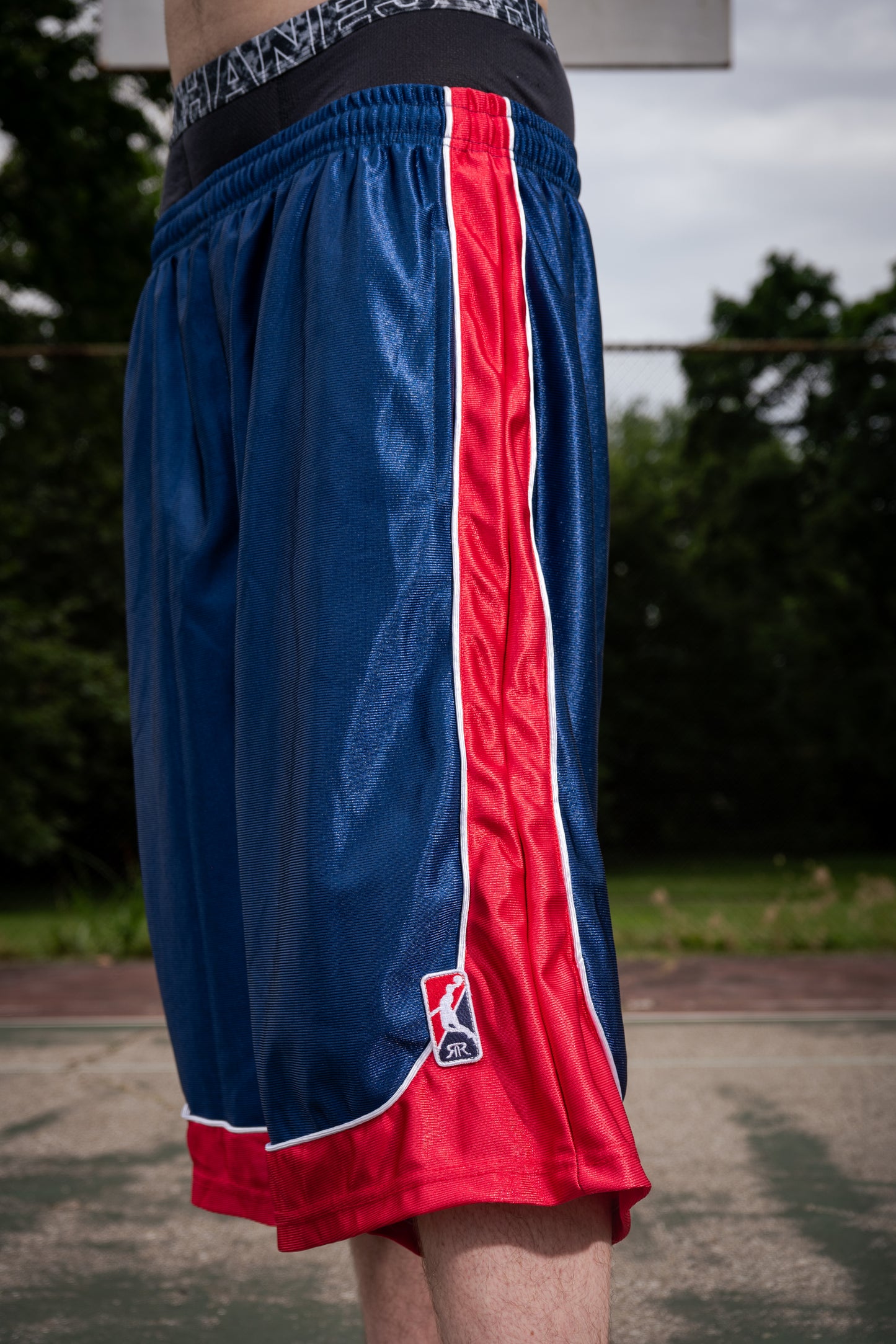 Basketball Jorts (Red/Blue)
