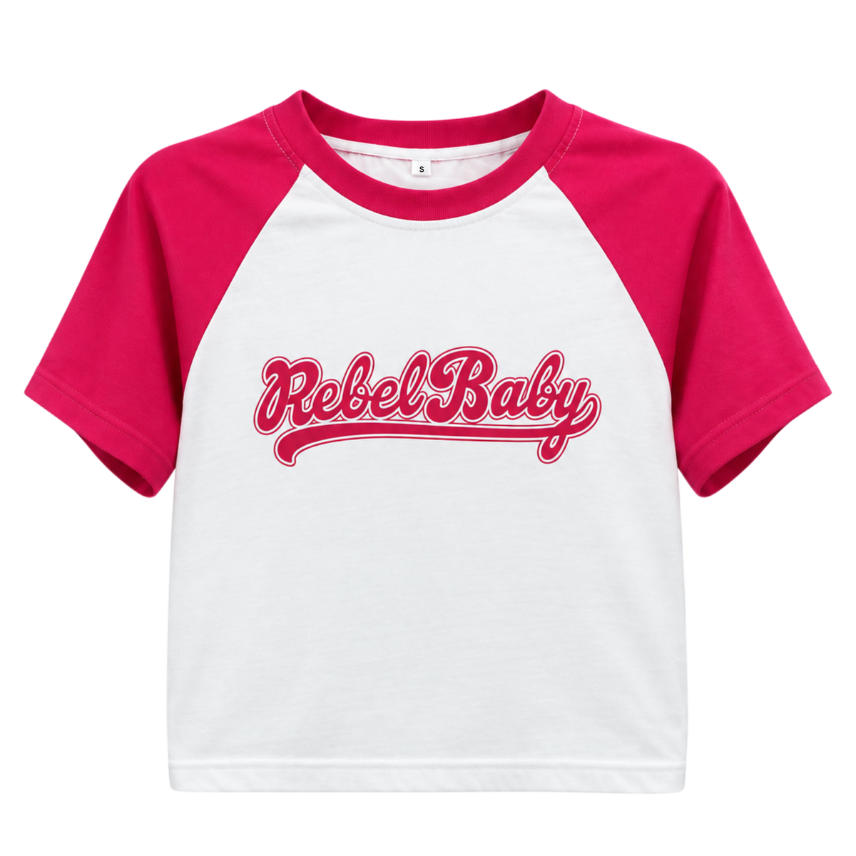 ‘Rebel Baby’ Raglan Tee (Pink)