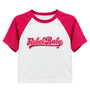 ‘Rebel Baby’ Raglan Tee (Pink)