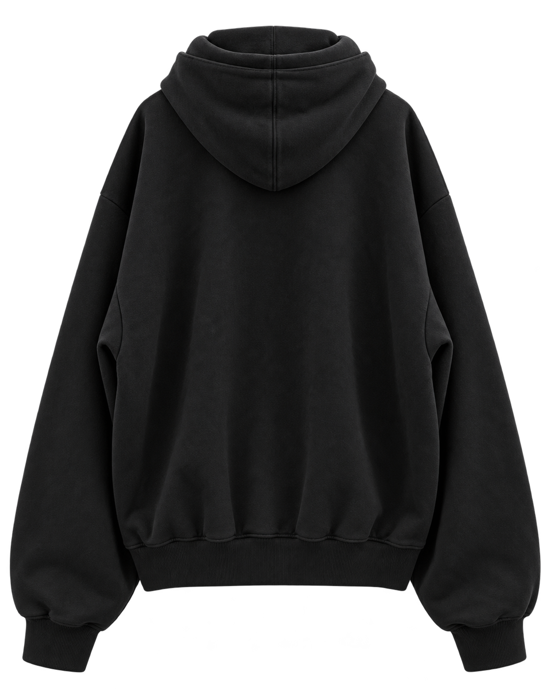 Black 'Logo' Lounge Zip-Up — back view