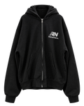 'Logo' Lounge Zip-Up (Black)
